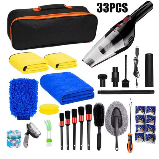 Car Vaccum cleaner and detailing kit